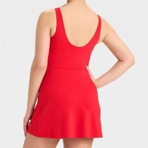 All In Motion XXL New Red Sleeveless Activewear Dress High Neck
